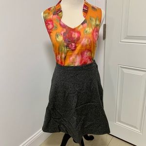 J. Crew Floral Printed Ruffle Top